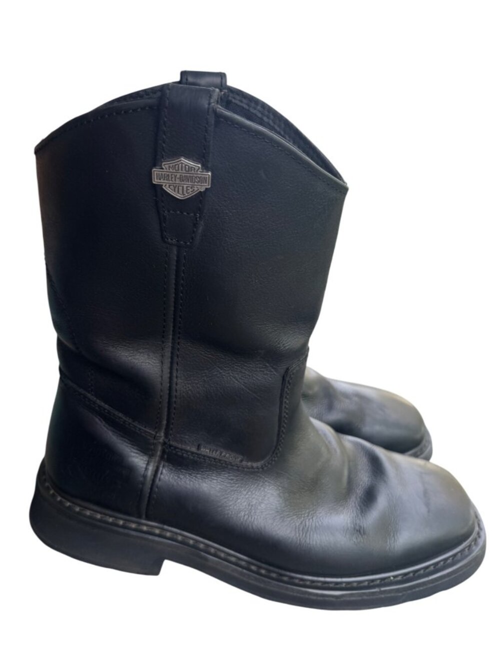 Harley-Davidson Altman Men Black Waterproof Leather Wellington Boots 10M